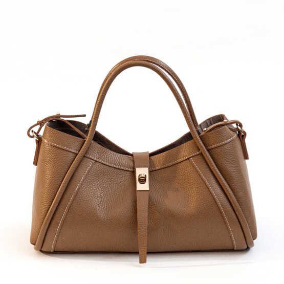 LOVE - Borsa strutturata in pelle cuoio