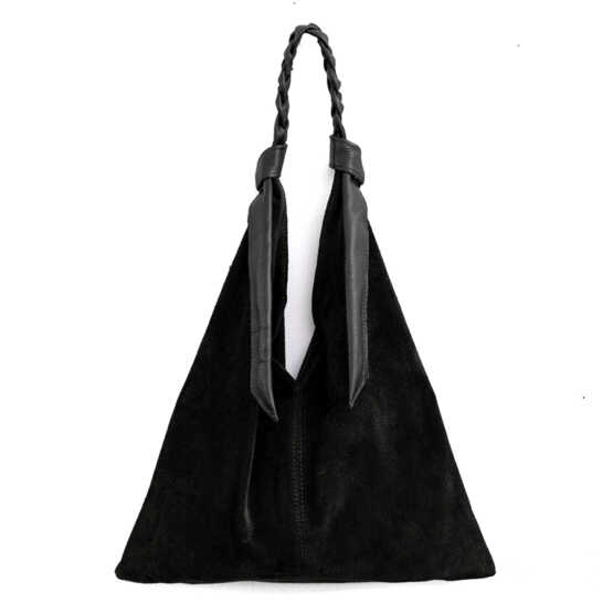 LIANA - Sacca in camoscio e pelle nero