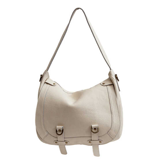 SADDLE MAXI - Maxi postina in pelle latte