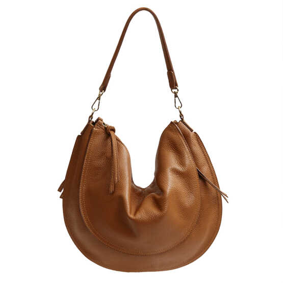 SPORTY - Sacca con tasche in pelle cuoio