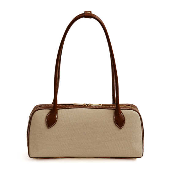 YUTA - Bauletto maxi in canvas e pelle