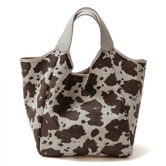 MOOX BIG - Maxi shopping in camoscio stampa mucca