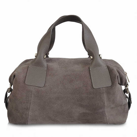 MAXIME - Borsone in camoscio taupe