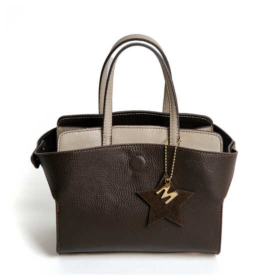 MINA SMALL - Bauletto B-color in pelle dollaro