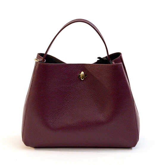 NINA - Borsa in pelle bordeaux