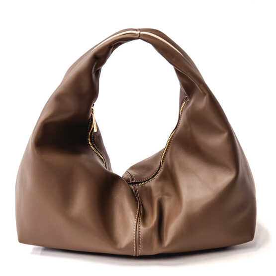 LUX MAXI - Sacca in pelle nappa visone