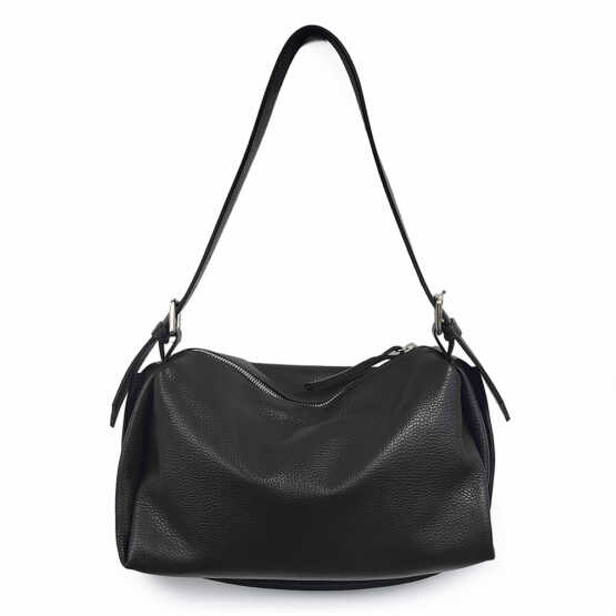 CINDY - Sacca in pelle dollaro nero