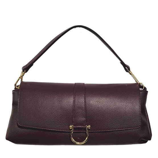 PEARL - Baguette in pelle bordeaux