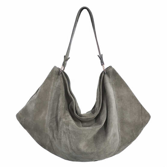 SADY - Maxi sacca in camoscio taupe