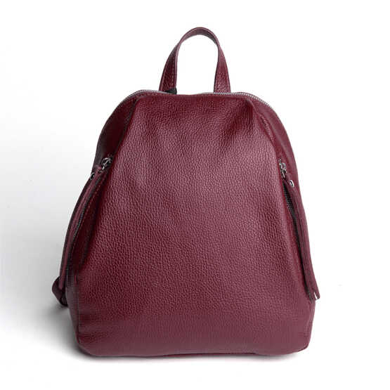 ZIP - zainetto in pelle dollaro bordeaux